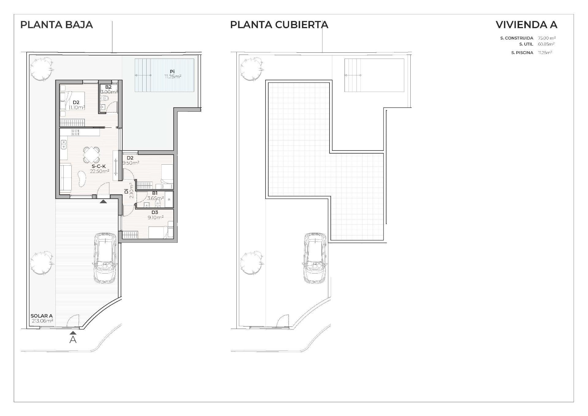Programme immobilier de 4 villas mitoyennes et jumelées de construction récente avec piscine privée au Country Club de Mazarrón — 8
