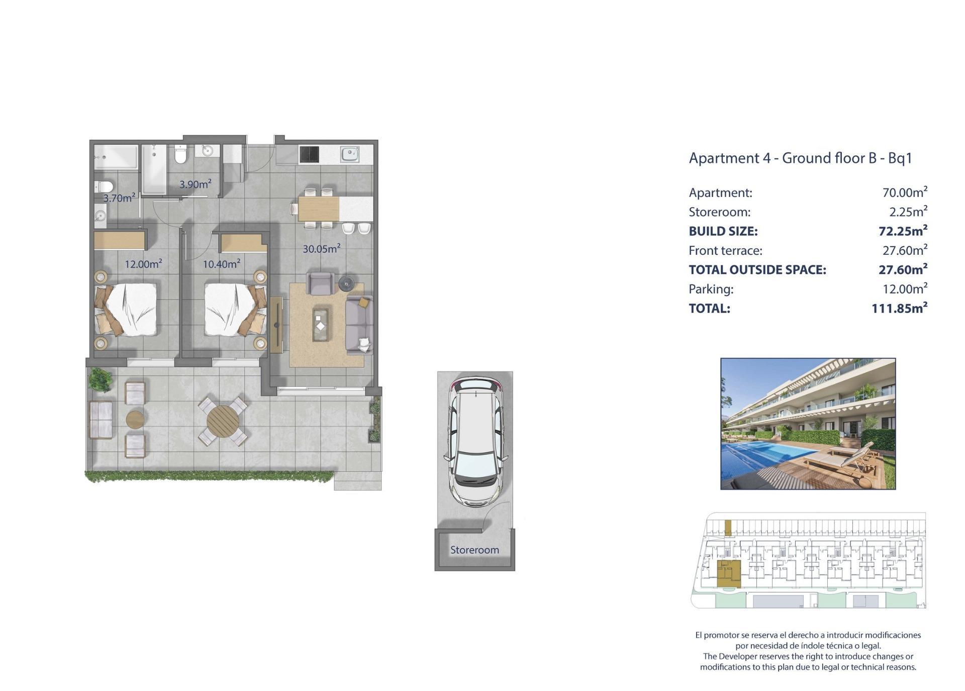 Apartamentos de nueva construcción a 250 m de la playa de Los Narejos, en Los Alcázares — 12