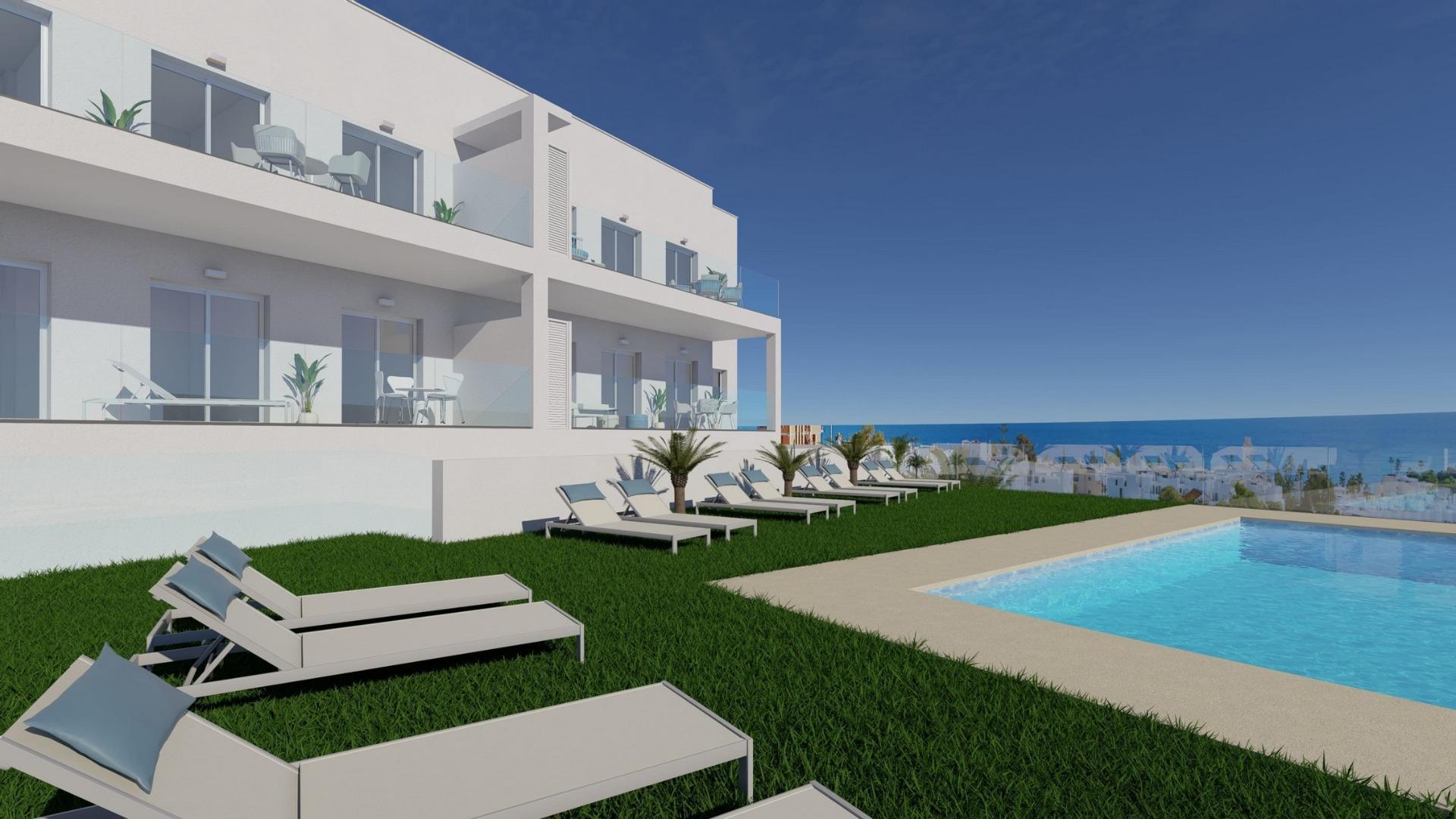 Appartementen en herenhuizen met uitzicht op zee in Mojácar Playa, op 600 meter van het strand — 2