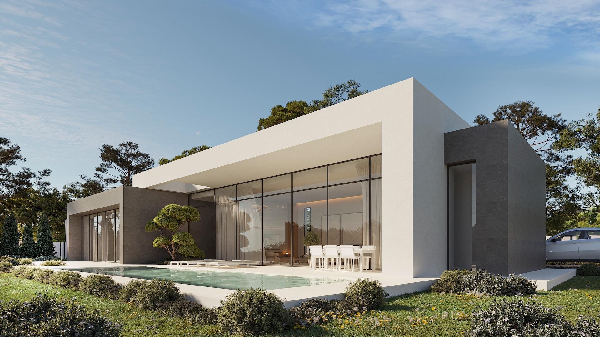 Neubauvilla zum Verkauf in Calpe – Modernes Design nur 900 m vom Strand entfernt
